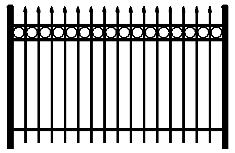 black aluminum fence 1230dr