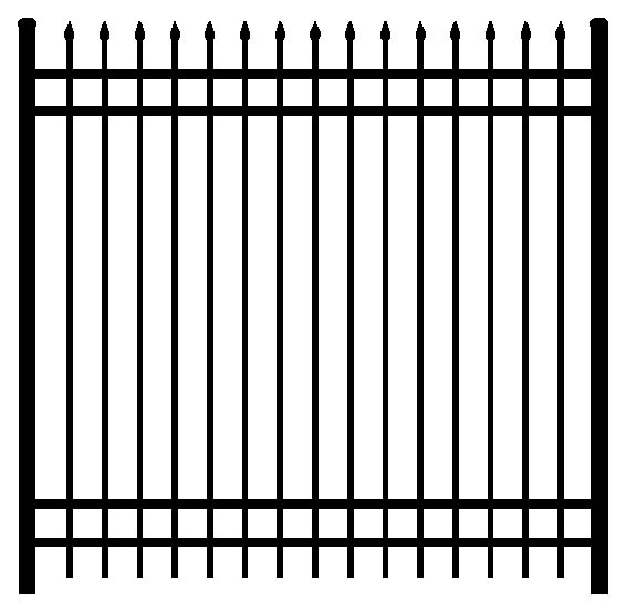 black aluminum fence 3140dr