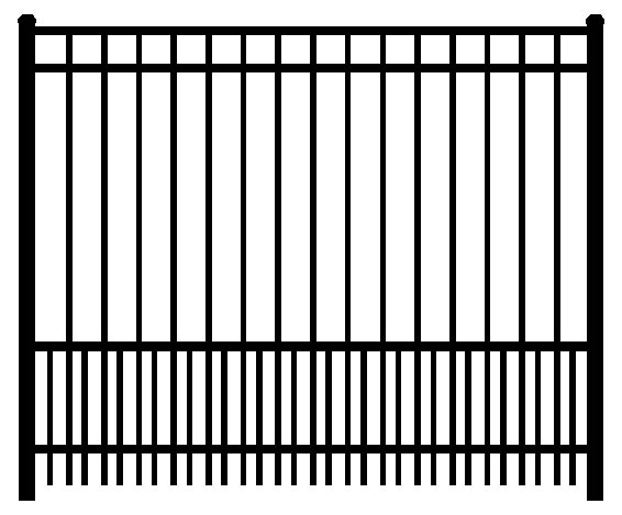 black aluminum fence 3230dr